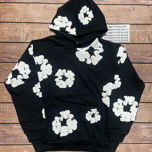 NEW Denim Tears Cotton Wreath Hoodie Black Size S-XL